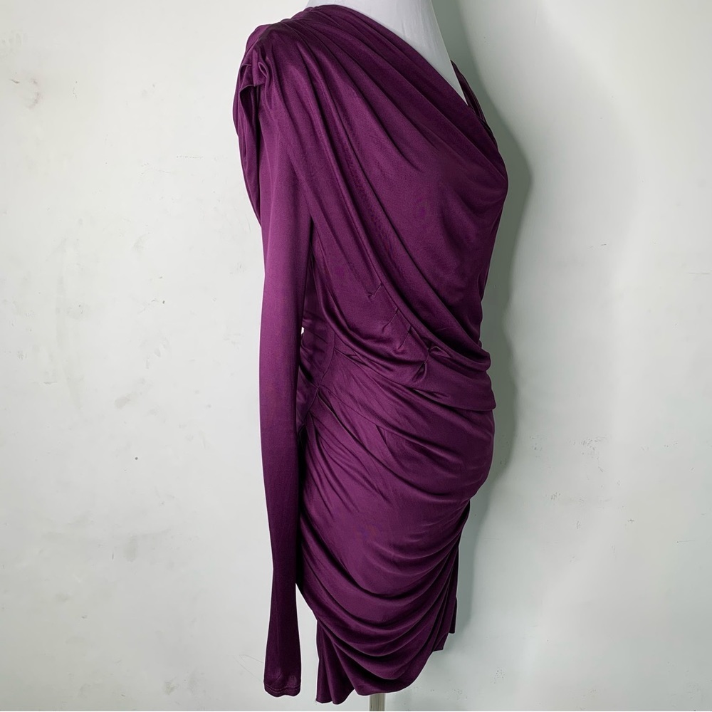 Alexander Wang Women's Long Sleeve Goddess Purple Dress Size 0 Gossip Girl - Picture 6 of 16